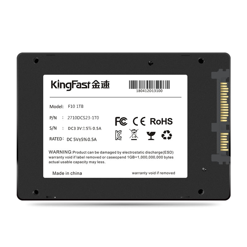 Kingfast SSD SATA 1 TB 120 GB 128GB 240 GB 256GB 512GB 2TB 64GB HD SSD Hard Disk Internal Solid State Drive for Laptop Desktop.