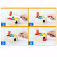 1Set Wooden Hammering Ball Hammer Box Children Fun Playing Hamster Game Toy Early Learning Educational Toys.
