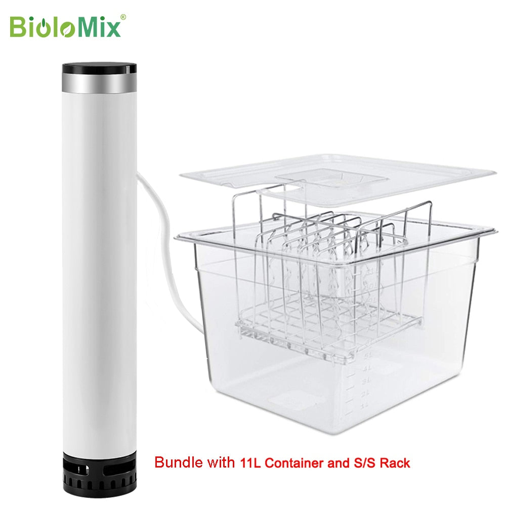 BioloMix 4th Generation Smart Wifi Sous Vide Cooker IPX7 Waterproof Super Slim Thermal Immersion Circulator with APP Control.