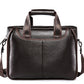 Luxury men vintage genuine leather briefcase business laptop bags men designer handbags messenger bag high quality bolso hombre