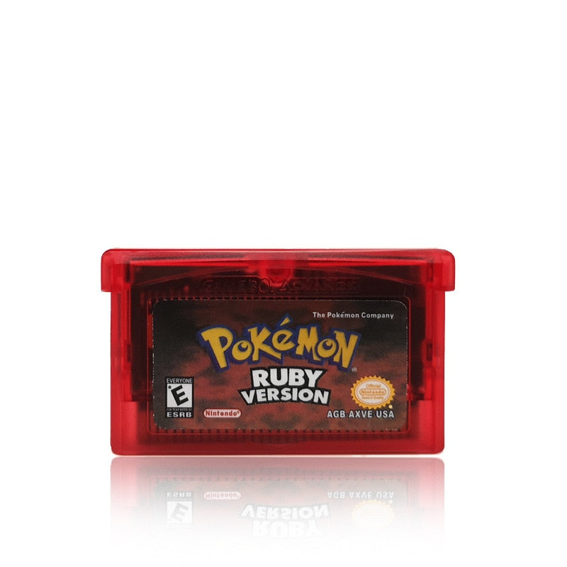 Pokemon NDSL GB GBC GBM GBA SP Game Card Series Ruby Firered Emerald Sapphire Video Game Cartridge Console Card English Language.