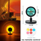 Night Lights Sunset Rainbow Projector Usb Bedside Table Lamp Valentines Day Gift Lamps Bedroom Bar Coffee LED Atmosphere Light.