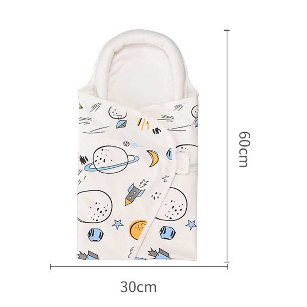 Newborn Baby Sleeping Bag Ultra-Soft Thick Warm Blanket Pure Cotton Cocoon Infant Boys Girls Clothes Nursery Wrap Swaddle 0-6M