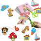 96 Pcs/Set Cartoon Color Paper Cutting Toys DIY Kids Craft Animal Handcraft Paper Art Learning Educational Toy