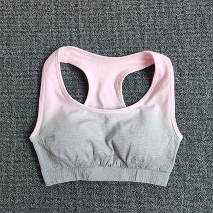 Ombre Yoga Set Sports Bra and Leggings Women Gym Set Clothes Seamless Workout Fitness Sportswear Fitness Sports Suit Sportswear