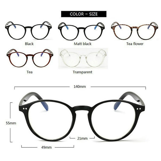 2021 Round Anti Blue Glasses Frame Men Radiation Computer Glasses Anti Blue Light Blocking Clear Eye Glasses Frame For Women