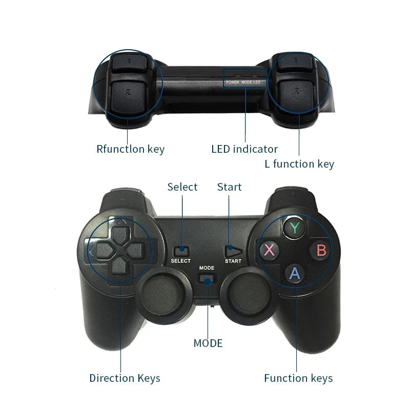 2.4Ghz Wireless Gamepad For Super Console X-pro Game Controller USB Joystick For TV Video Game Console Android TV BOX Phone.