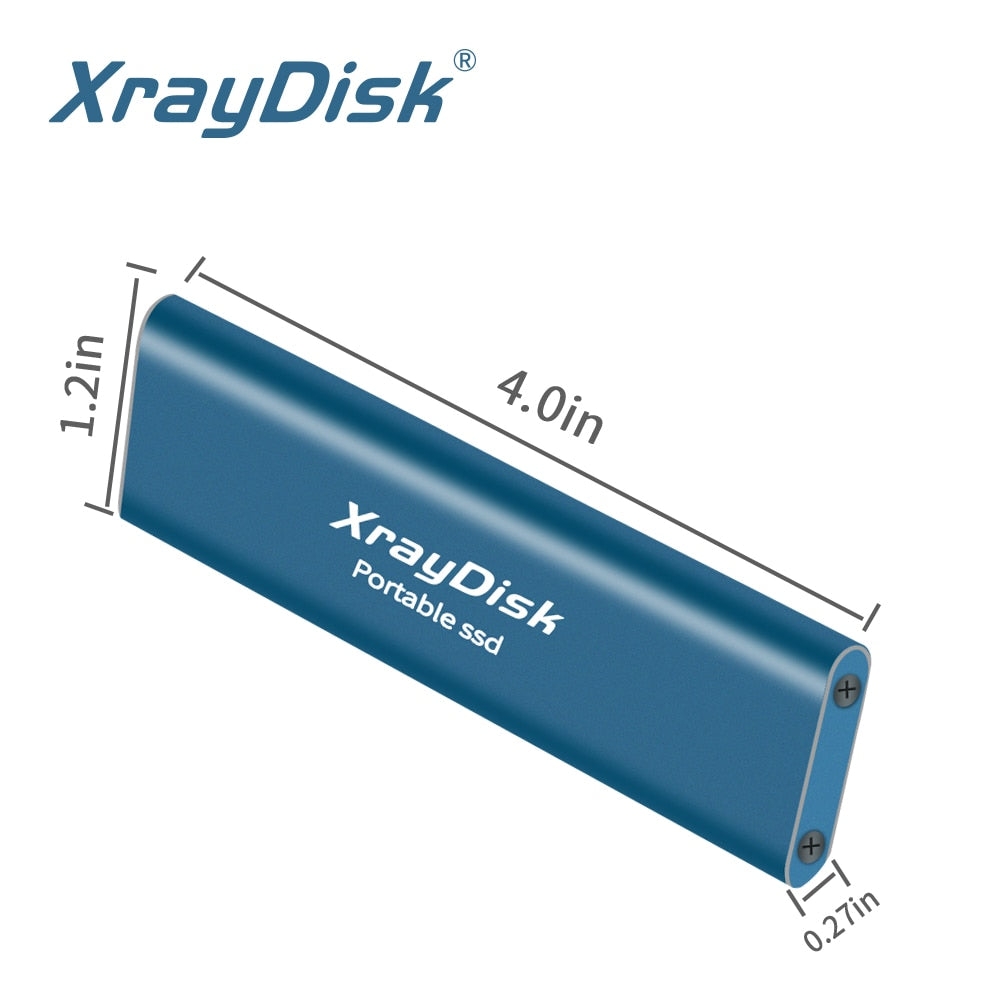 XrayDisk Portable SSD 256GB External SSD  512GB Portable SSD External hard drive hdd for laptop desktop with Type C USB3.1 Gen 2.