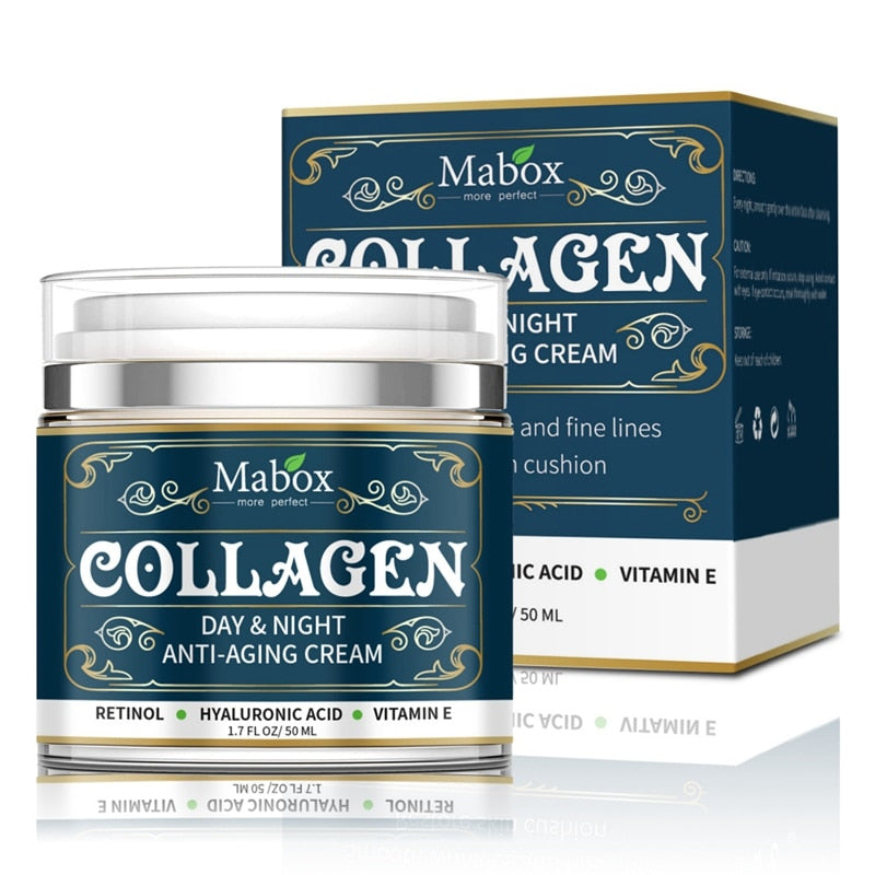 50ml Collagen Vitaming C Anti-aging Cream Retinol Face Cream Hyaluronic Acid Hydrating Vitamin E Tighten Skin Whitening Cream