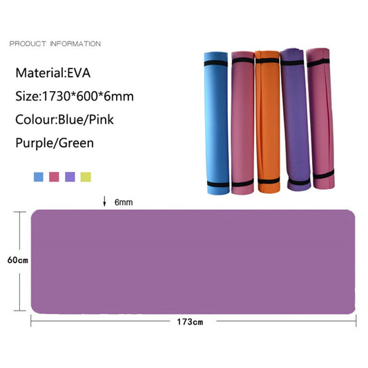 1730*600*6mm Yoga Mat Fitness Mat Carpet Pilates Gym Sports Exercise Mat Fitness Gymnastics Mats Material EVA Mats Yoga Matt