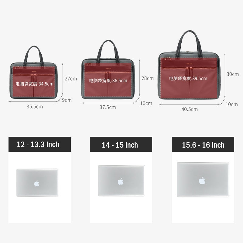 Fashion Women&#39;s Notebook Briefcase For 13.3 15 16 Inch Laptop Crossbody Bag Shoulder Bags Business Travel Office Ladies Handbags.