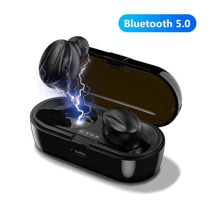 Bluetooth-Compatible V5.0 Earphones TWS True Wireless Headphones In-Ear Earbuds Waterproof Mini Headsets Stereo Sports Earpiece.