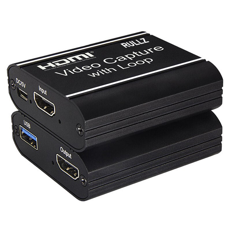 4K Graphics Capture Card HDMI To USB 2.0 3.0 Video Recording Box fr PS4 PC Phone Game Live Streaming Plate Camera Video Recorder.