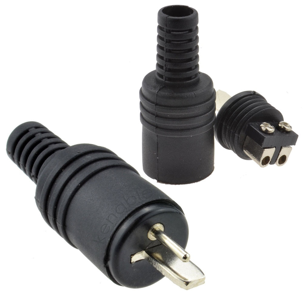 2 pcs 2 pin Black DIN Plug Speaker and HiFi Connector Screw Terminals Connector Power Audio Lamp Signal Plug Adapters.