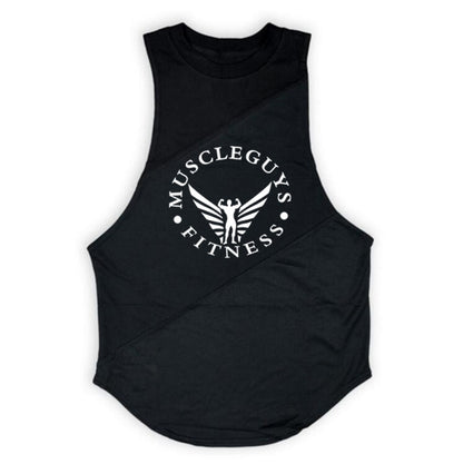 Muscle guys Brand Bodybuilding Stringer Tank Tops Hoodies Tanktops Fitness Men gym Clothing sleeveless shirts with hoodie