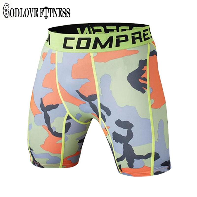 New 2019 Mens Tight Elastic Compression Shorts Fitness Brand Clothing Wicking Bermuda Short Pants Homme Men Bodybuilding Shorts