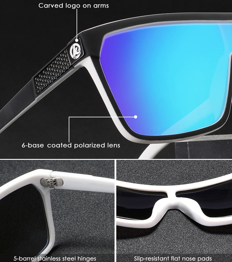 KDEAM One-piece Shape Men Sunglasses Polarized Elastic Paint Surface Sun Glasses Women Suitable Long-lasting Goggles Cat.3