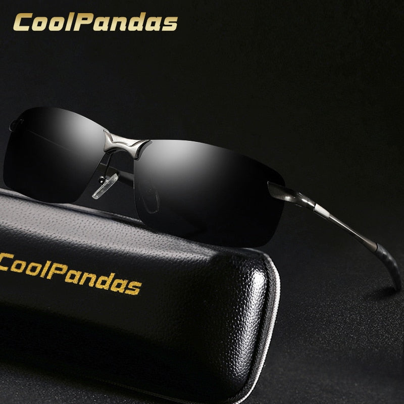 CoolPandas Anti glare HD Polarized  Men Sunglasses Brand Designer Metal Driving Women sun glasses Oculos De Sol Masculino Ray.