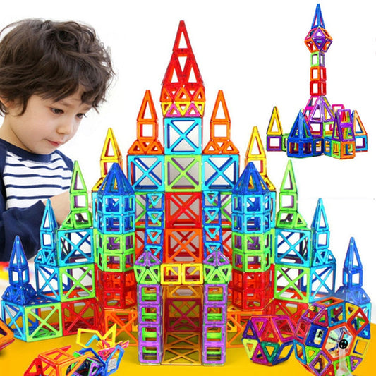 184pcs-110pcs Mini Magnetic Designer Construction Set Model &amp; Building Toy Plastic Magnetic Blocks Educational Toys For Kids Gif