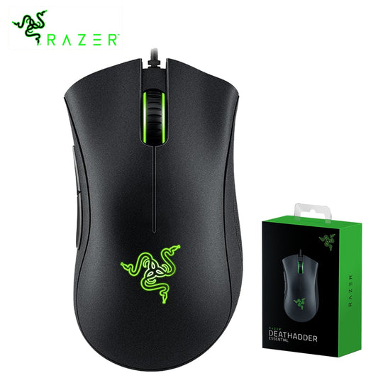 Original Razer DeathAdder Essential Wired Gaming Mouse Mice 6400DPI Optical Sensor 5 Independently Buttons For Laptop PC Gamer.