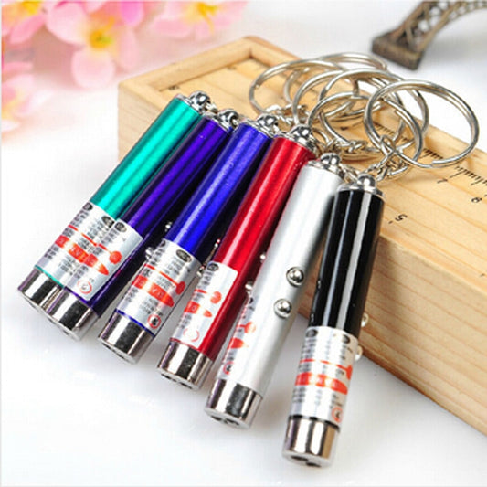 Laser funny cat stick New Cool 2 In1 Red Laser Pointer Pen With White LED Light Childrens Play Cat Toy.