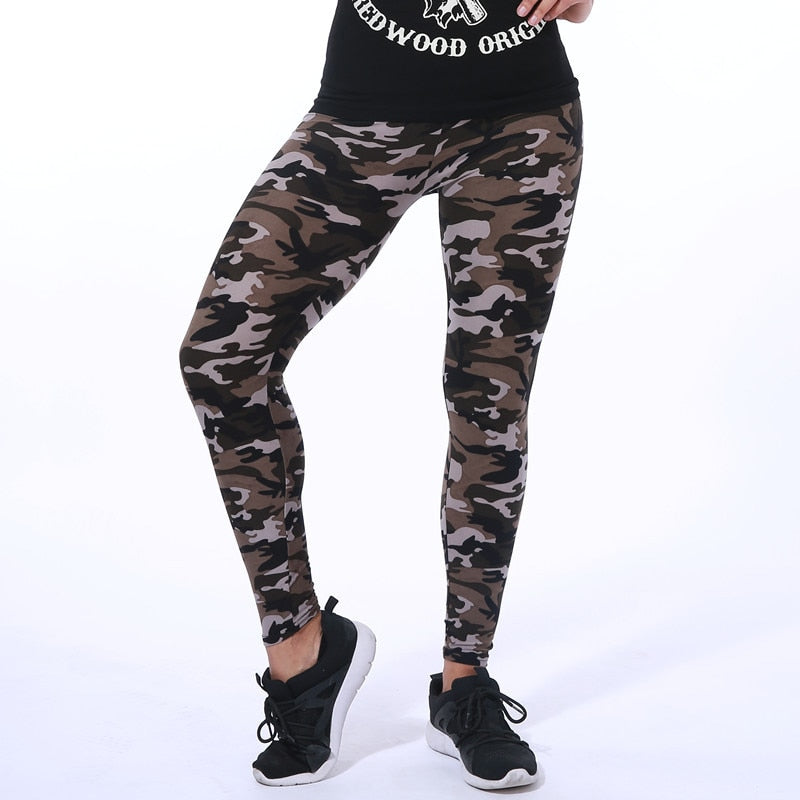 2022 Camouflage Printing Elasticity Leggings Fitness Pant Legins Casual Legging For Women