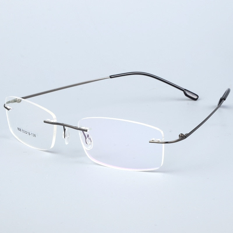 BCLEAR Titanium Alloy Rimless Glasses Frame Men Ultralight Prescription Myopia Optical Eyeglasses Male Frameless Eyewear 6 color