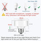 Tuya Smart WiFi Light Socket Lamp Holder for Led Bulb E27 E26 Google Home Echo Alexa Voice Control, Remote Control ON OFF.