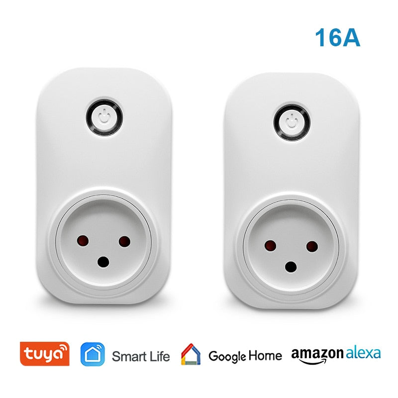 Tuya Smart Life Wifi Socket Israel Plug 16A App Remote Control Voice Control with Google Home Alexa Echo Timer the Devices.