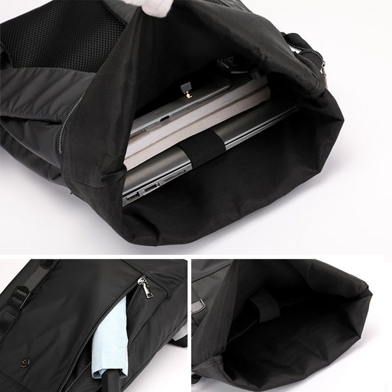 Large Capacity Backpack Business Laptop Backbag Roomy Anti-theft Comfortable Business Men Leisure Backpack Black.