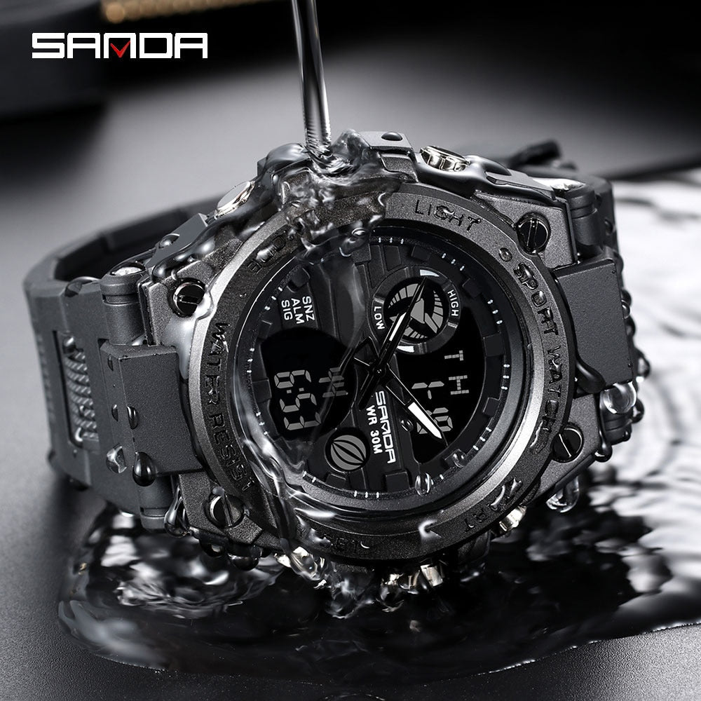 SANDA Brand G Style Men Digital Watch Shock Military Sports Watches Fashion Waterproof Electronic Wristwatch Mens 2020 Relogios.
