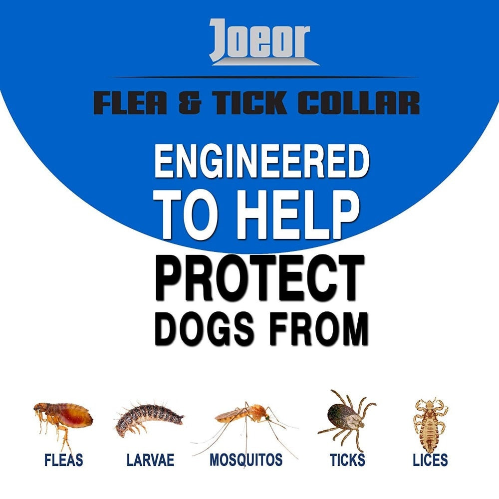 Flea And Tick Collar For Dogs Cats Up To 8 Month Flea Tick Dog Collar Anti-mosquito and insect repellent Pet collars.