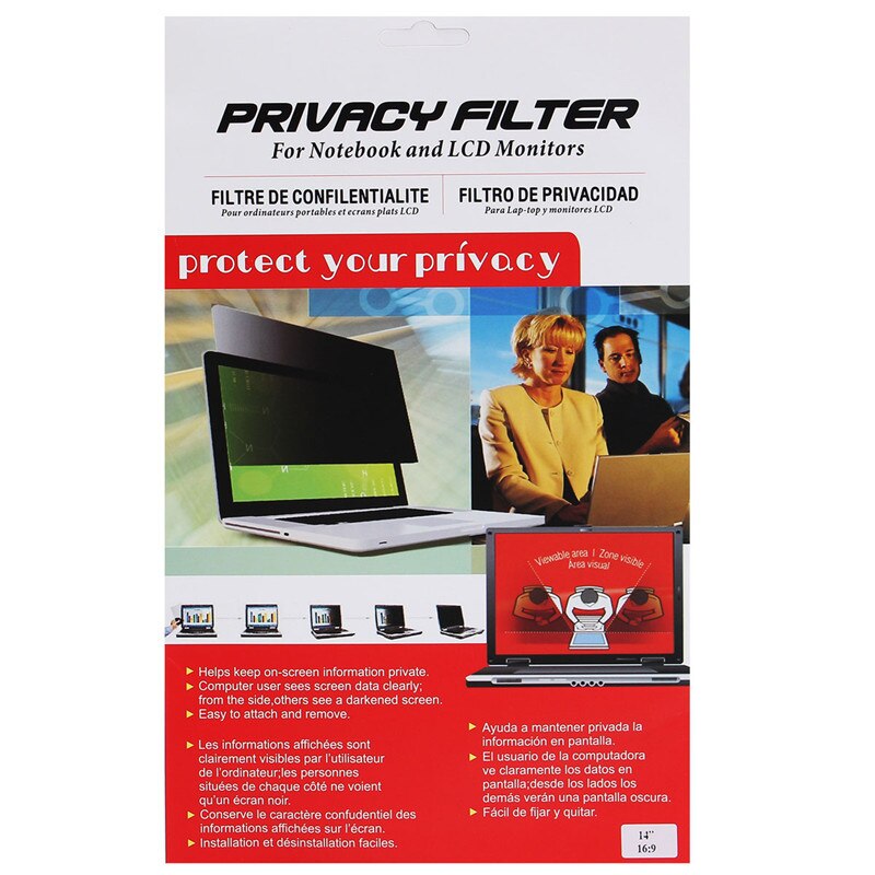 14 inch Privacy Screen Filter Anti-peeping Protector film for 16:9 Widescreen Laptop 310mm*174mm.