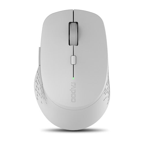 Orignial Rapoo Multi-mode Silent Wireless Mouse with Side buttons Bluetooth-compatible and 2.4GHz for Three Devices Connection.