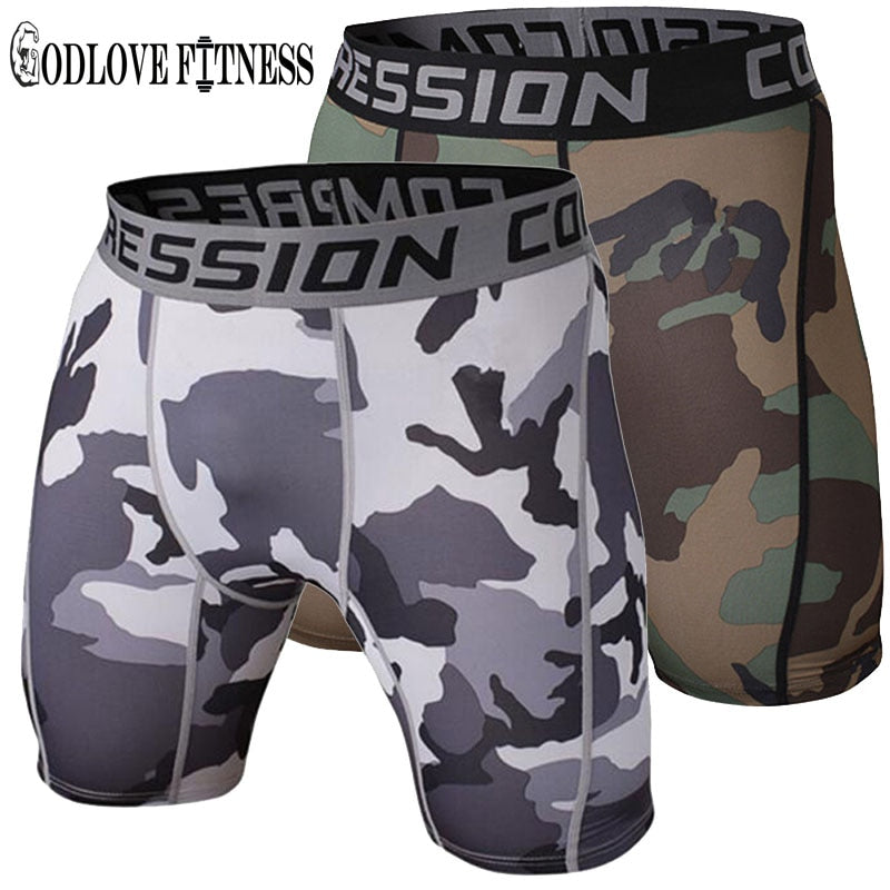 New 2019 Mens Tight Elastic Compression Shorts Fitness Brand Clothing Wicking Bermuda Short Pants Homme Men Bodybuilding Shorts