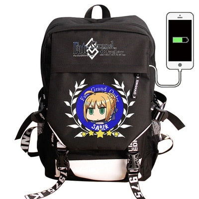 Japan Anime Tokyo Ghoul Cell at Work Attack on Titan Gintama Natsume Yuujinchou Monokuma USB Charging Laptop Backpack School Bag