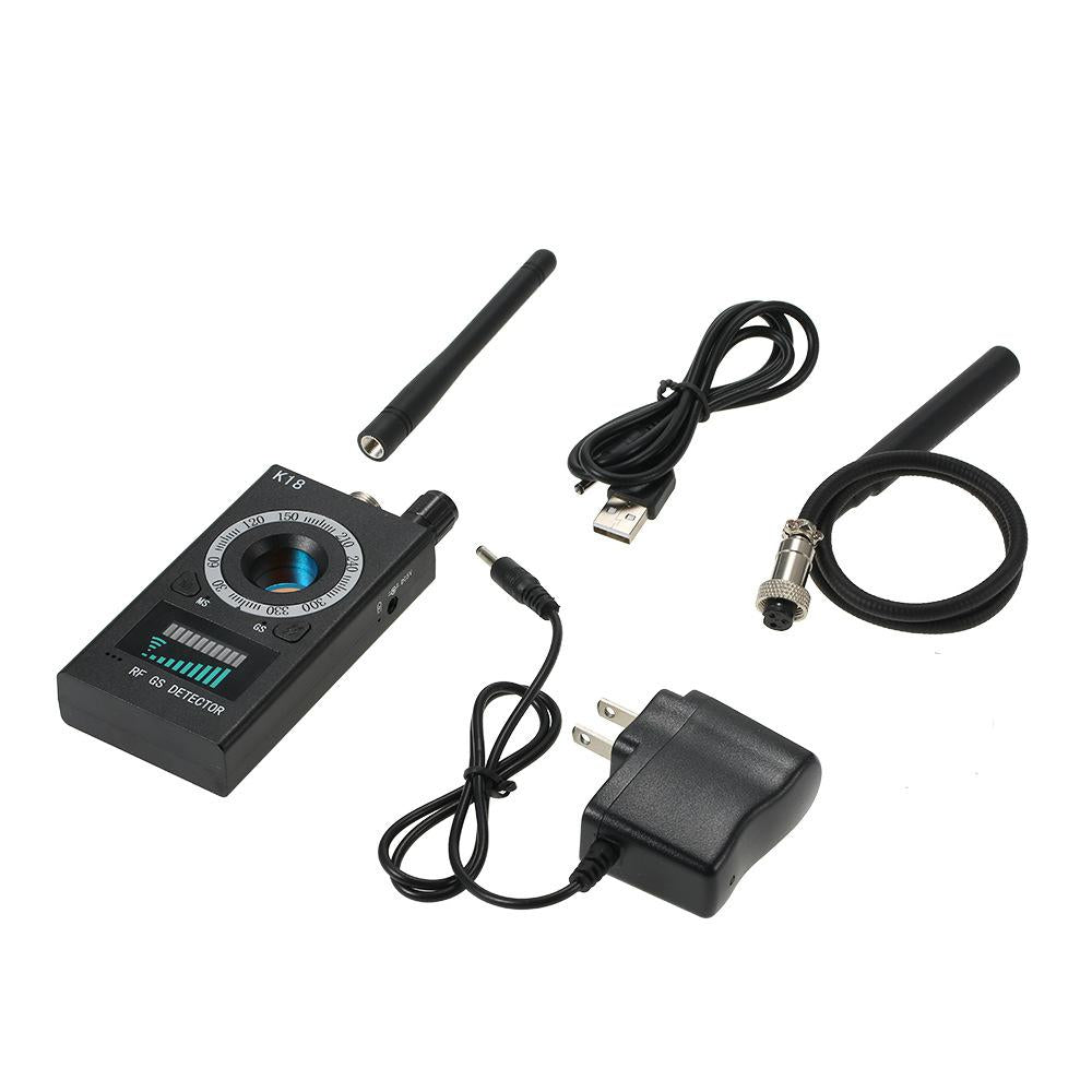 K18 Detector Multi-function Anti Mini Bug Audio SPY-Camera GSM Finder GPS Signal Lens RF Locator Tracker Detect Wireless Camera.