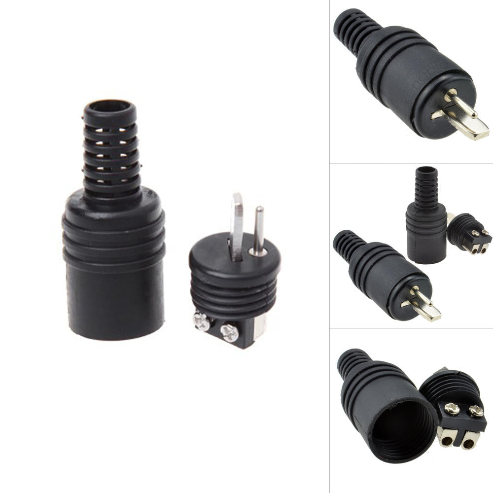 2 pcs 2 pin Black DIN Plug Speaker and HiFi Connector Screw Terminals Connector Power Audio Lamp Signal Plug Adapters.