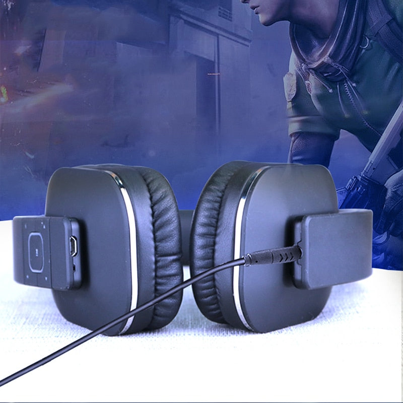 BT5.0 Bluetooth Wireless Headphones  2Mic ENC Gaming HiFi Leather overear Long battery headphones cancelation low latency 40ms.