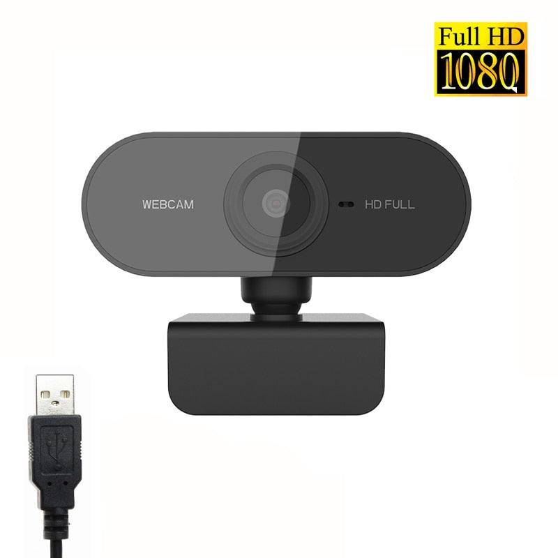 Webcam 1080P Full HD Web Camera Mini Computer PC Laptop Web Cam With Microphone Free Drive USB Web Cam For Live Broadcast Video.