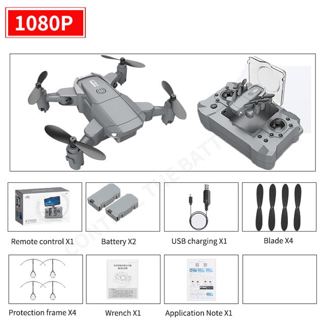 New mini KY905 drone 4K HD camera, GPS WIFI FPV vision foldable rc quadcopter professional drone.