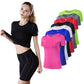2021 Yoga Top For Women Quick Dry Sport Shirt Women Fitness Gym Top Fitness Shirt Yoga Running T-shirts Female Sports Top