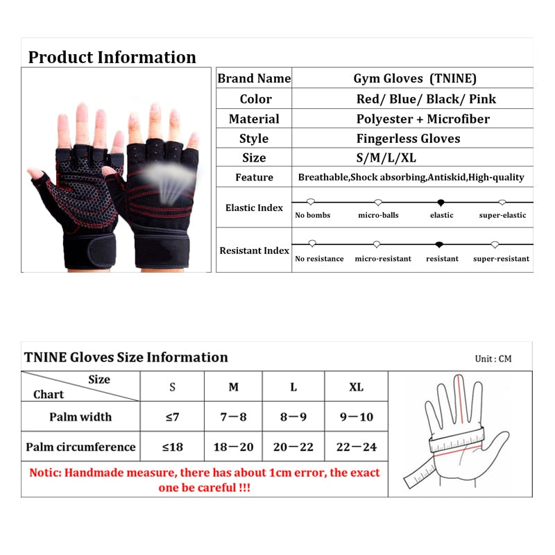 Body Building Gym Training Fitness WeightLifting Gloves For Men Women Workout Half Finger Guantes Exercise Gym Tactical Gloves