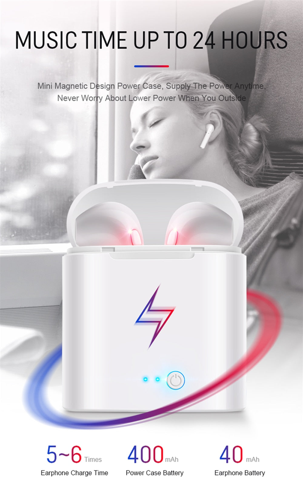 Best Headphones Bluetooth 5.0 Earphones Wireless Headsets Stereo Bass Earbuds In-ear Sport Waterproof Headphone free shipping.