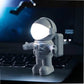 5V USB LED astronaut home helmet switch night light used as childrens gift novel Computer notebook eye protection learning lamp.