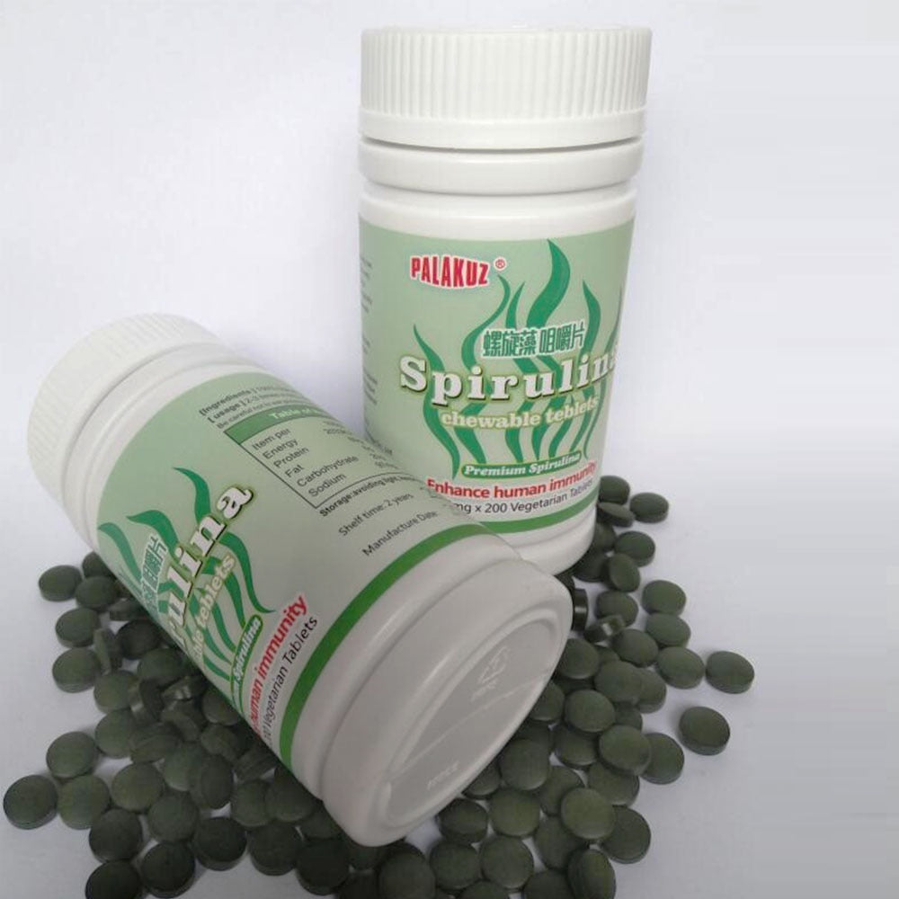 Natural Organic Spirulina Rich in Protein Multi Vitamins Wafers Spirulina Tablet Health Good Immune Anti-Fatigue.