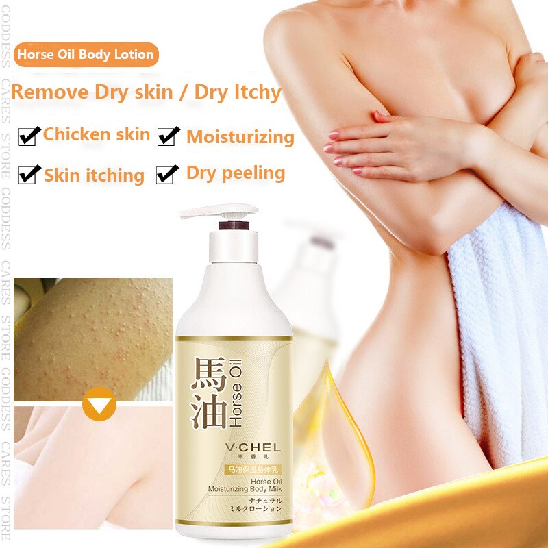 Horse Oil Body Lotion Milk For Women  Anti-Wrinkle Anti Dry Whitening Cream Care Skin Repair Bleaching Moisturizing Hydrating M