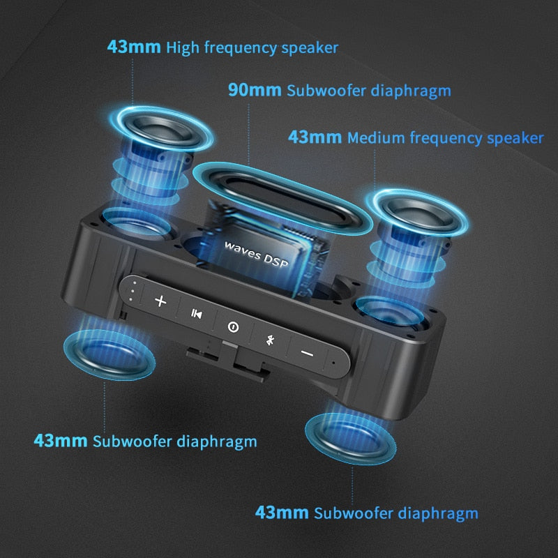 MIFA A20 Bluetooth Speaker Metal Portable Super Bass Wireless speaker Bluetooth4.2 3D Digital Sound Loudspeaker Handfree MIC TWS.