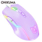 ONIKUMA CW905 6400 DPI Wired Gaming Mouse USB Game Mice 7 Buttons Design Breathing LED Colors for Laptop PC Gamer.
