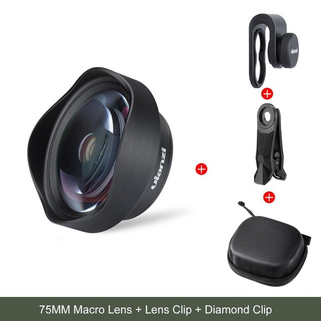 ULANZI 10X Macro Phone Camera Lens Universal Lens for iPhone 12 Pro Max/11/XS Max/XR/XS Max All Android smartphone Phone Lens.